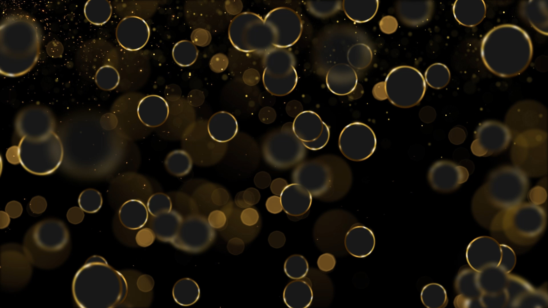 Zoom gold particles background